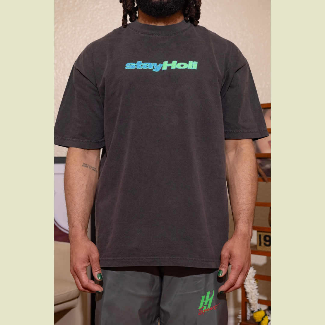 HoliJo Sport Holi Court Tee Black Model Front View Male 