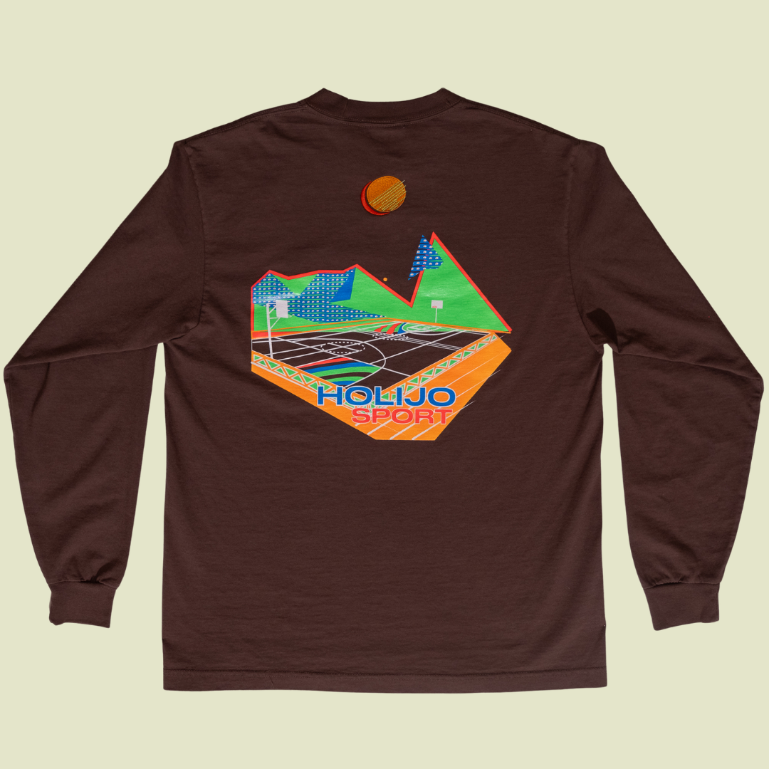 HoliJo Sport Holi Court Tee Brown Product Back View
