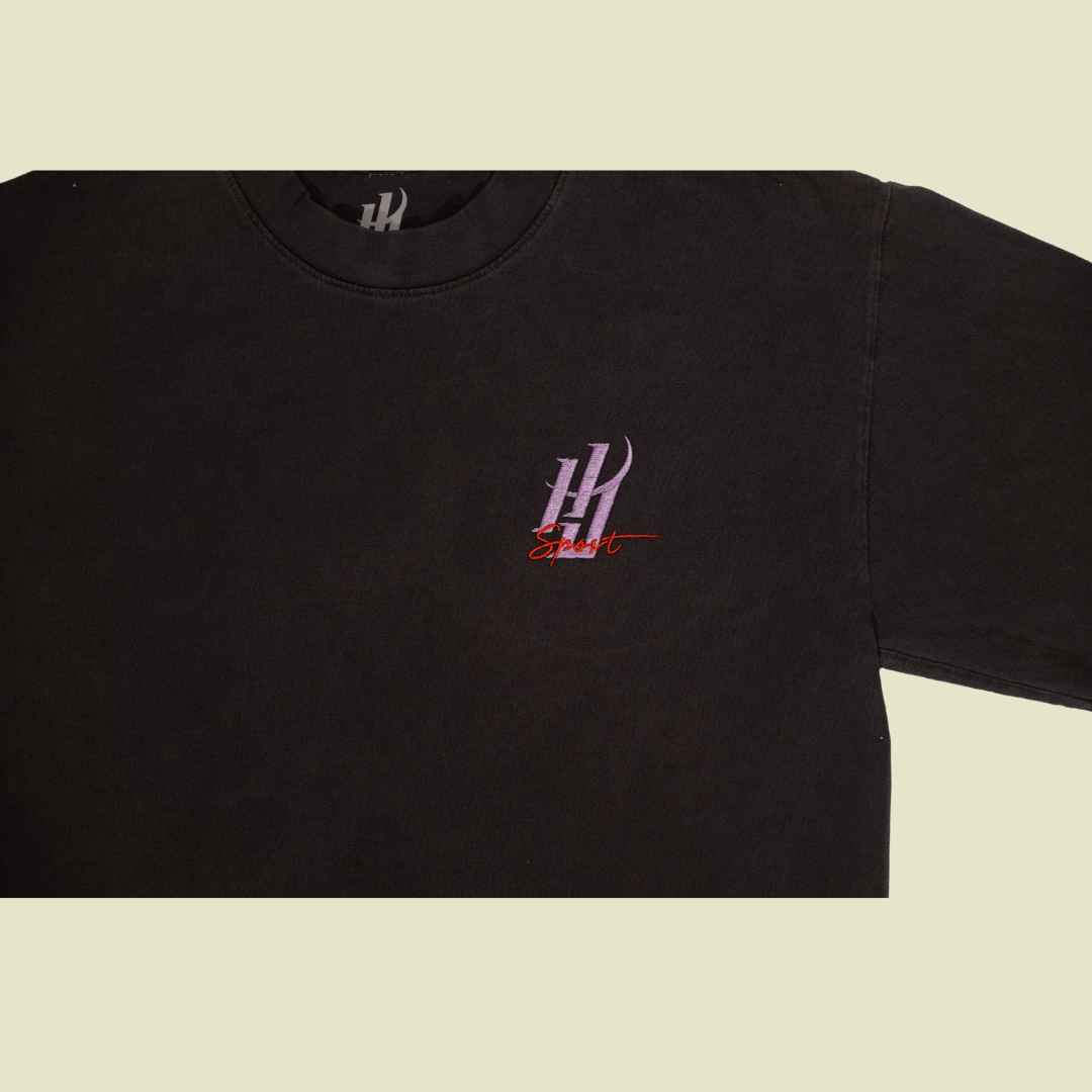 HoliJo Sport Staple Tee Black Product Front Chest View 